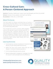 Cross-Cultural Care: A Person-Centered Approach