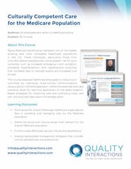 Culturally Competent Care for the Medicare Population