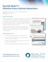 ResCUE Model™: Effective Cross-Cultural Interactions