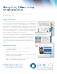 Recognizing & Overcoming Unconscious Bias