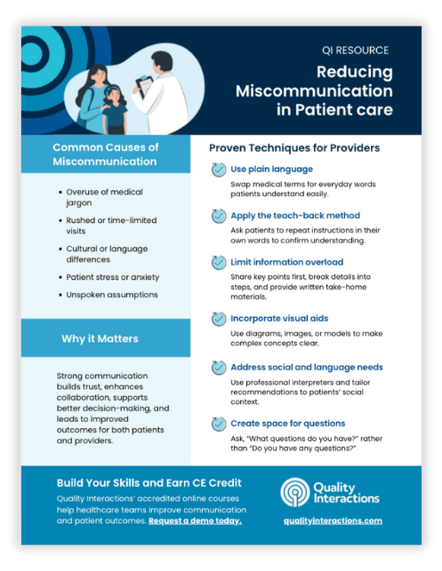 reducing miscommunication
