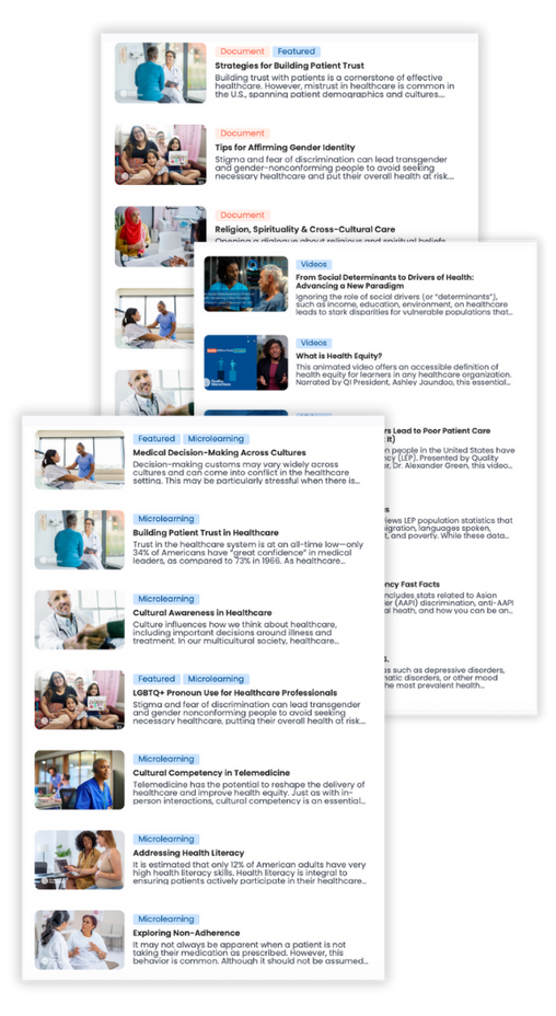 The Resource Library list